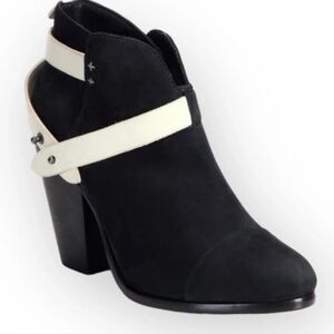 rag & bone Black Two Tone Nubuck Belted HARROW Boot